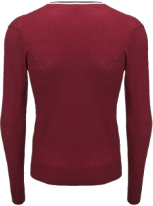 Patch pocket cardigan with tipping