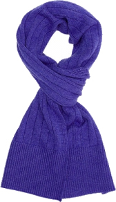 Ribbed cashmere scarf